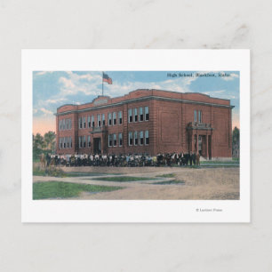 De High School met Faculteit en Studenten Briefkaart