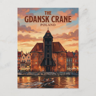 De hijskraan van Gdańsk Polen Briefkaart