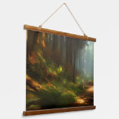 De hiking Trail Digital Art Hangend Wandkleed (Gebogen)