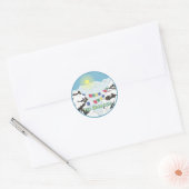 De Himalaya Ronde Sticker (Envelop)