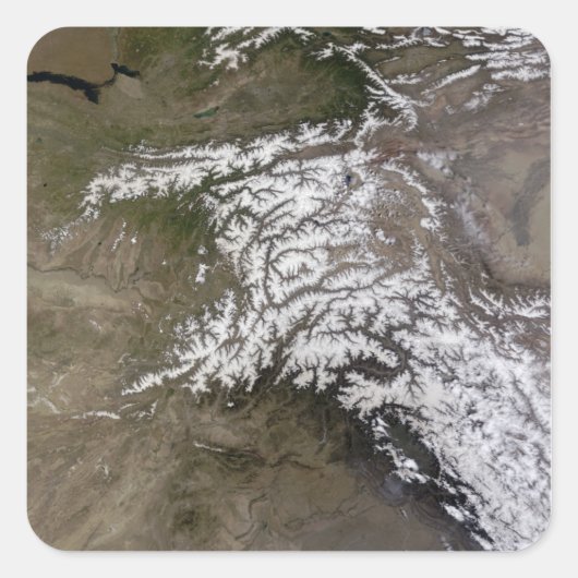 De Hindu Kush Vierkante Sticker (Voorkant)