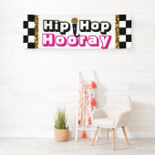 De hip hop bannière de baby shower hourra {fille} (En situation)