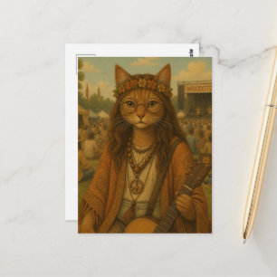 De Hippie Kitty Briefkaart