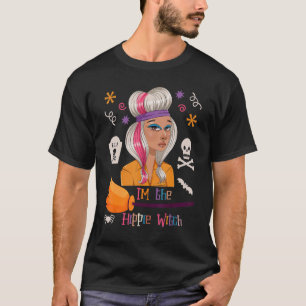 De Hippie Witch Halloween Matching Dye Gro T-shirt