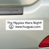De hippies hadden gelijk! bumpersticker (Op auto)