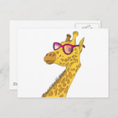 De Hipster-Giraffe Briefkaart (Voorkant / Achterkant)