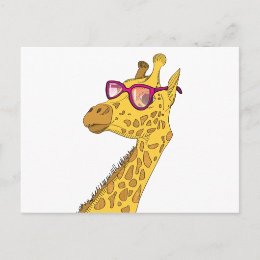 De Hipster-Giraffe Briefkaart (Voorkant)