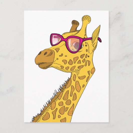 De Hipster-Giraffe Briefkaart (Voorkant)