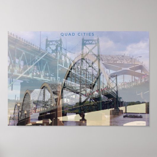 De historische bruggen van het Poster van de Quad  (Voorkant)