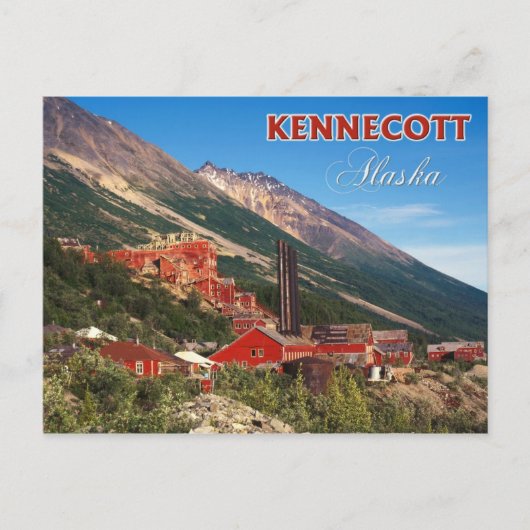 De historische Kennecott Copper Mines, AK Briefkaart (Voorkant)