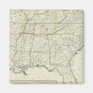 De historische oorlogskaart magneet