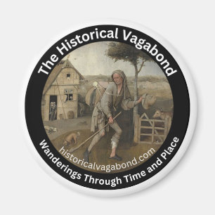 De historische Vagabond Logo op een keukenmagneet Magneet