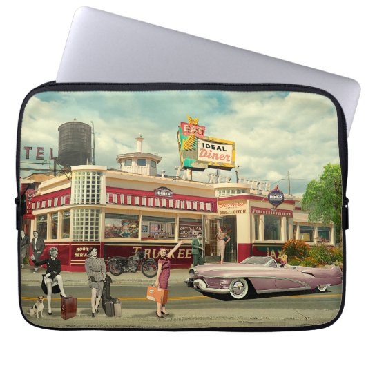 De Hitchhickers Laptop Sleeve (Voorkant)