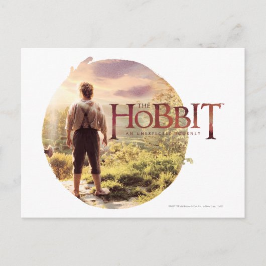 De Hobbit Logo met BILBO BAGGINS™ Back Briefkaart (Voorkant)