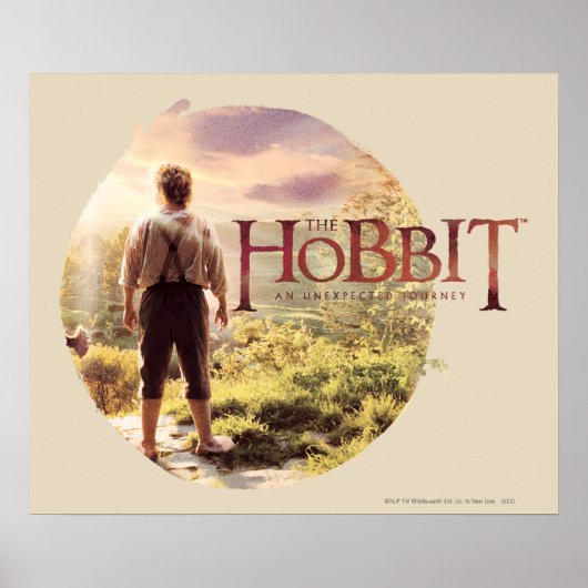 De Hobbit Logo met BILBO BAGGINS™ Back Poster (Voorkant)