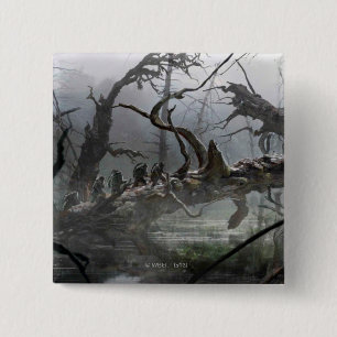 DE HOBBIT : SCHENDING VAN SMAUG™-concept art. 4 Vierkante Button 5,1 Cm