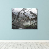 DE HOBBIT: SCHORTING VAN HET SMAUG™-concept art. 4 Canvas Afdruk (Insitu (Houten vloer))