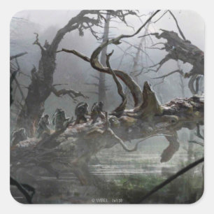 DE HOBBIT: SCHORTING VAN HET SMAUG™-concept art. 4 Vierkante Sticker