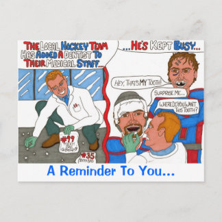 De Hockey Dentist Reminder Post Card Briefkaart