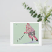De hockeyer briefkaart (Staand voorkant)