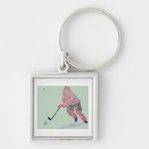 De hockeyer sleutelhanger