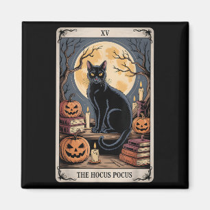 De Hocus Pocus Tarot Halloween Cat Pumpkin Mystic Magneet