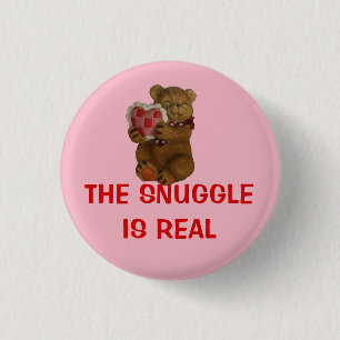 De hoek is echt Teddy Bear Ronde Button 3,2 Cm