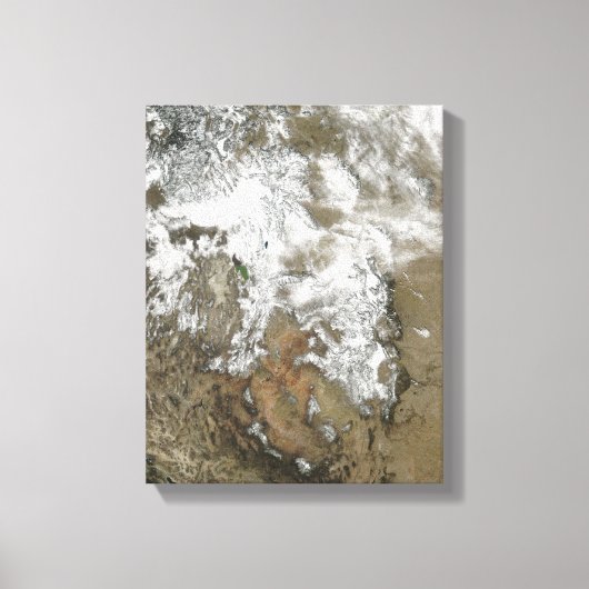 De hoge pieken van de Rocky Mountains Canvas Afdruk (Voorkant)