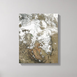 De hoge pieken van de Rocky Mountains Canvas Afdruk