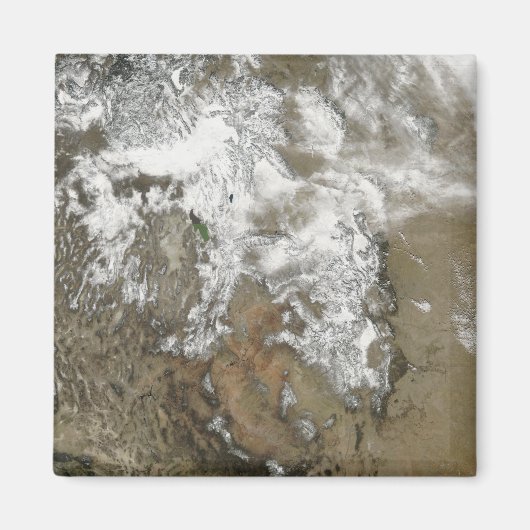 De hoge pieken van de Rocky Mountains Magneet (Voorkant)