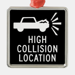 De hoge Plaats van de Botsing, het Teken van het V Metalen Ornament