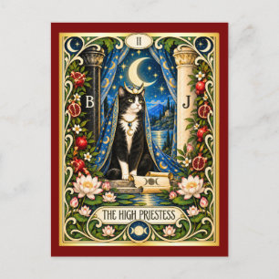 De Hogepriesteres Kat Tarot - Innerlijke Wijsheid Briefkaart
