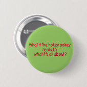 De Hokey Pokey-Button Ronde Button 5,7 Cm (Voorkant /achterkant)