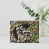 "De Holly Berry Twins" Briefkaart (Staand voorkant)