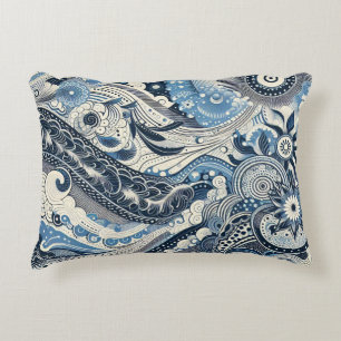De Home Studio Indigo Bloom Accent Kussen