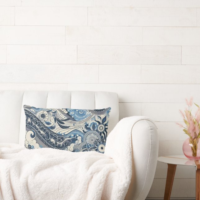 De Home Studio Indigo Bloom  Kussen (Bank)