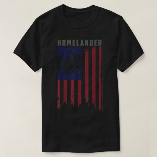 De homelander van de jongens Vlag Eagle Logo T-shirt (Design voorkant)