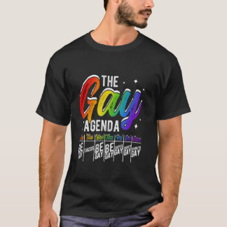 DE HOMO AGENDA MON BE GAY DE TACO'S WO BE GAY PRI T-SHIRT