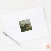 De Hon. Marcia Pitt Riding met haar broer, de Vierkante Sticker (Envelop)