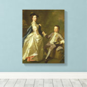 De Hon. Rachel Hamilton en haar broer Canvas Afdruk (Insitu (Houten vloer))