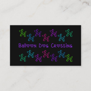 De Hond die van de ballon Visitekaartjes kruisen