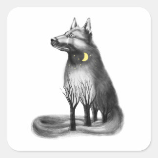 De hond is de mascotte van het Chinese nieuwjaar. Vierkante Sticker