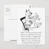 De hond met bril leest het papier briefkaart (Voorkant / Achterkant)