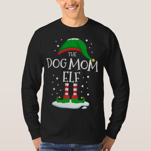 De Hond Moeder Elf Kerstmis Familie Matching Xmas T-shirt (Voorkant)