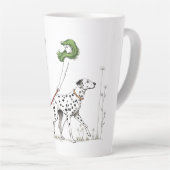 De hond rondlopen latte mok (Rechterhoek)