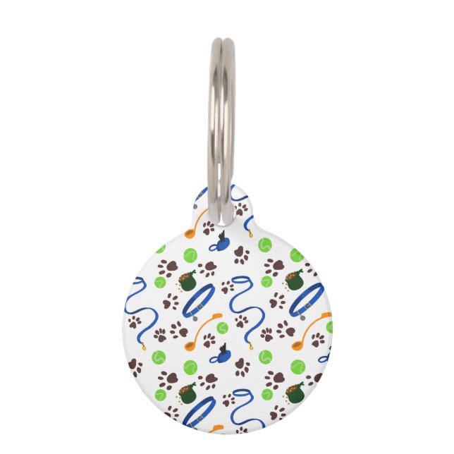 De hond uitlaten - Dog ID Label Huisdierpenning (Voorkant)