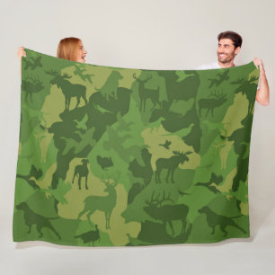 De hond van Cammo Fleece Deken