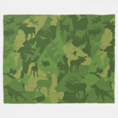 De hond van Cammo Fleece Deken (Voorkant (Horizontaal))