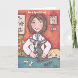 De Hond van Chihuahua bij de Veterinaire Kliniek, Bedankkaart