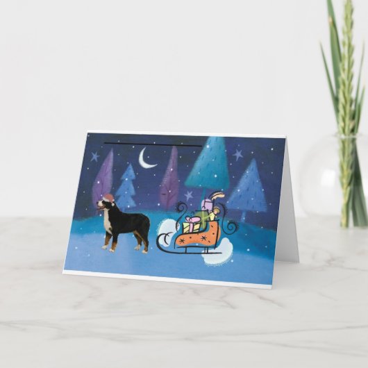 De Hond van de Berg van Bernese & de Kaart van de (Voorkant)